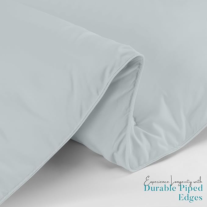 Utopia Bedding Comforter Duvet Insert, Quilted Comforter with Corner Tabs, Box Stitched Down Alternative Comforters Twin Size (Light Grey)