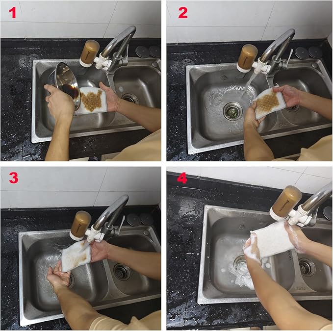New thickened double-sided metal wire dishwashing cloth, suitable for both dry and wet use, scratch free dishwashing cloth, suitable for kitchen cleaning, cookware, tableware, sink (5 pieces)