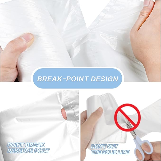 Small Trash Bags 4 Gallon - 108 Count Leakage-Proof 4 Gallon Trash Bag, Small Garbage Bags for Office Bedroom Bathroom Mini Trash Bags, Unscented White 15L Small Trash Can Liners