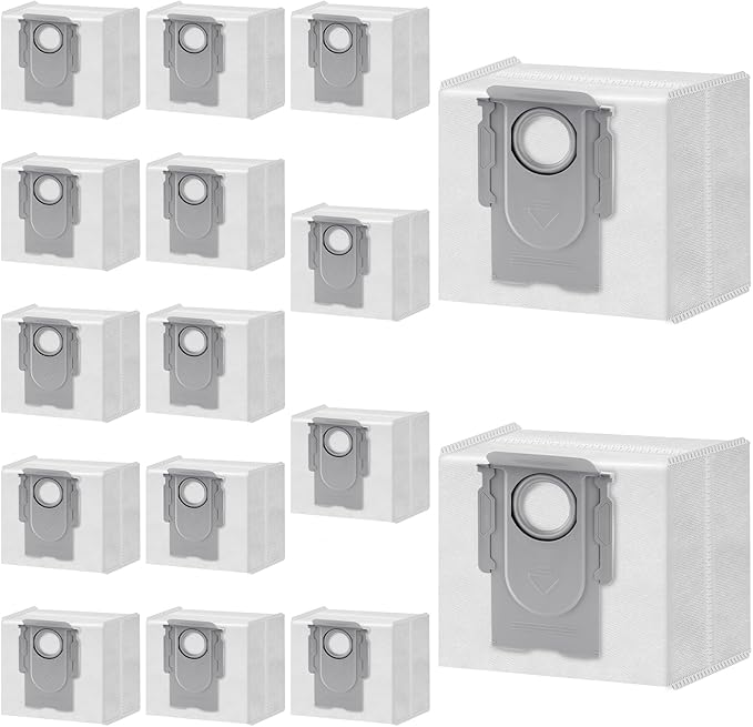 16 Packs Q10 Q7 Q5 Bag Replacement for Roborock Q10 S5+, Q7 M5+, Q5 Max+, 3.6L Vaccum Bag for Q10 X5+, Q5+, Q5 Pro+, Q8 Max+, Q7+, Q7 Max+, S8+, S8 Pro Ultra, S7 Pro Ultra, S7 MaxV Ultra