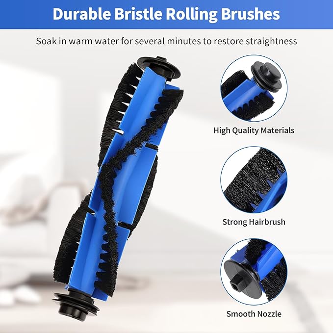 Replacement Parts Compatible with Eufy RoboVac 11S, RoboVac 30, RoboVac 30C, RoboVac 15C, RoboVac 15T, RoboVac 12, RoboVac 35C Accessory Robotic Vacuum Cleaner Filters, Side Brushes,Rolling Brushes