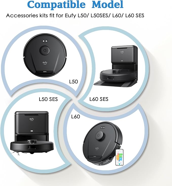 CHIKIXSON Replacement Parts for eufy L60 & L50 Series Robotic Vacuum Cleaner - Quality Accessories for Better Cleaning Performance