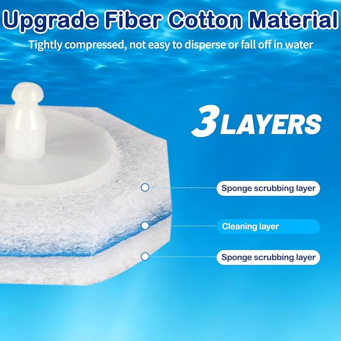 50 Count Disposable Toilet Wand Refills for Toilet Wand, 5X Cleaning Power Scrubber Refill, Bathroom Cleaning Supplies, No Falling Apart, Fresh Fragrance
