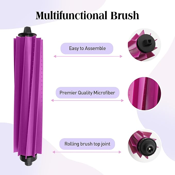 Replacement Accessories for Robot Vacuum,1Rubber Main Brush,4Mop Pads,2Filters,4Side Brush;2Rubber Main Brush,4Mop Pads,4Filters,6Side Brush. (17, E20)
