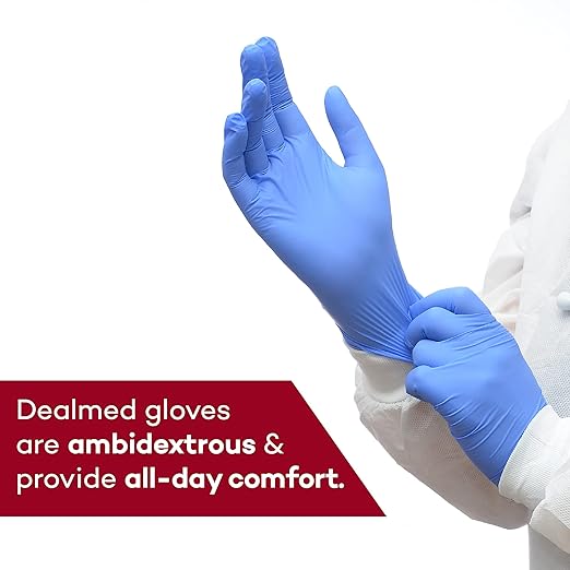 Dealmed Nitrile Gloves – 2000 Count X-Small Disposable Nitrile Gloves, Non-Irritating Latex Free, Multi-Purpose Use for a First Aid Kit and More