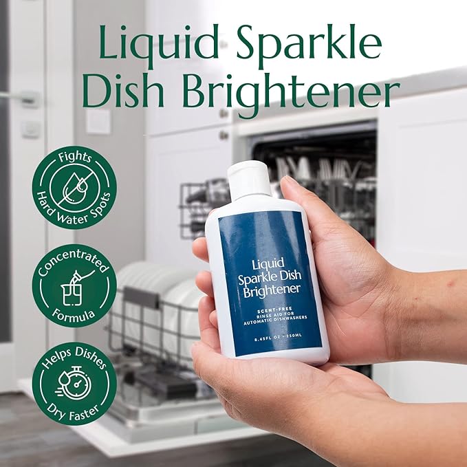 CLEANOMIC Liquid Sparkle Dish-Brightener - Dishwasher Rinse Aid