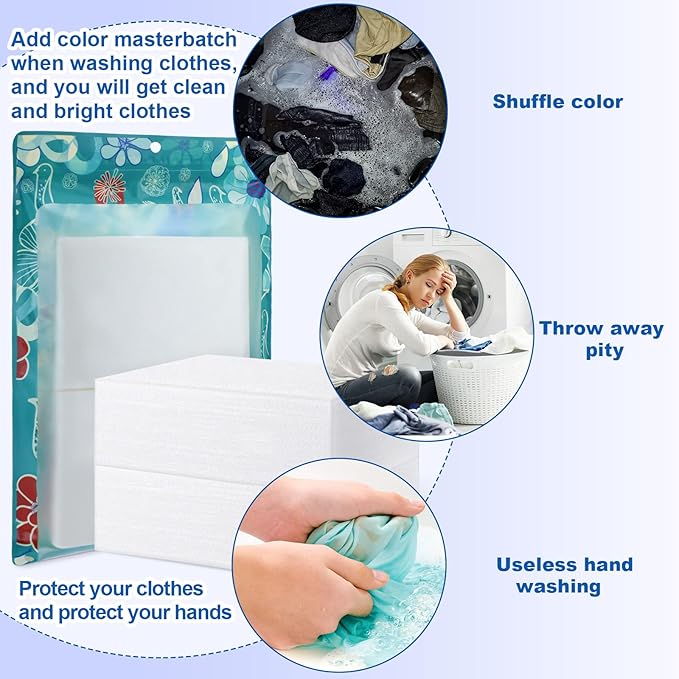 Leelosp 200 Count Dye Trapping Laundry Saving Sheets for Laundry in Wash Sheets, Keep Clothes Original Colors
