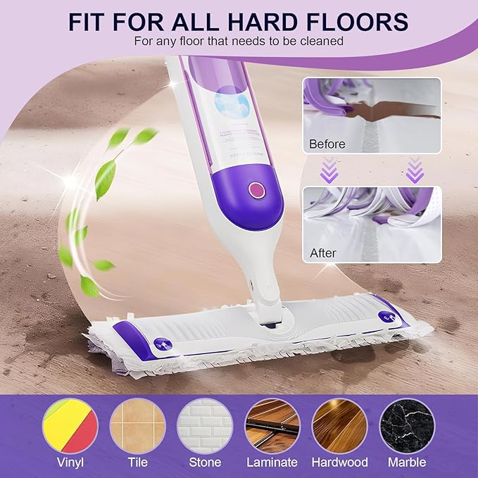 5X Cleaning Power Mop Pads for Swiffer Power Mop, Disposable Power Mop Pad Refills, Replacement Floor Cleaning Refills, Multi-Surface Wood Floor Replacement Pads (32)