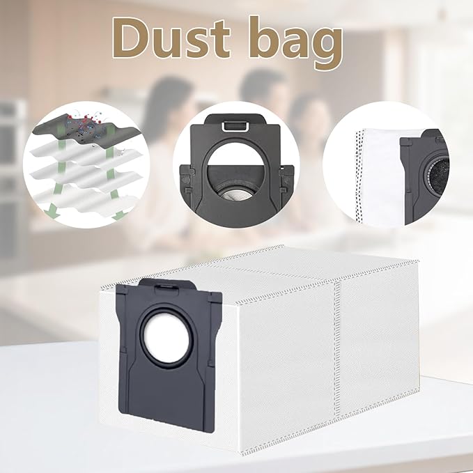 Replacement for Dreame X50 Ultra, L50 Ultra, L40s Pro Ultra, for Mova V50 Ultra Robot Vacuum Cleaner, 1 Main Brush, 2 HEPA Filters, 4 Dust Bags, 4 Mop Pads, 4 Side Brushes, L50 Ultra Accessories