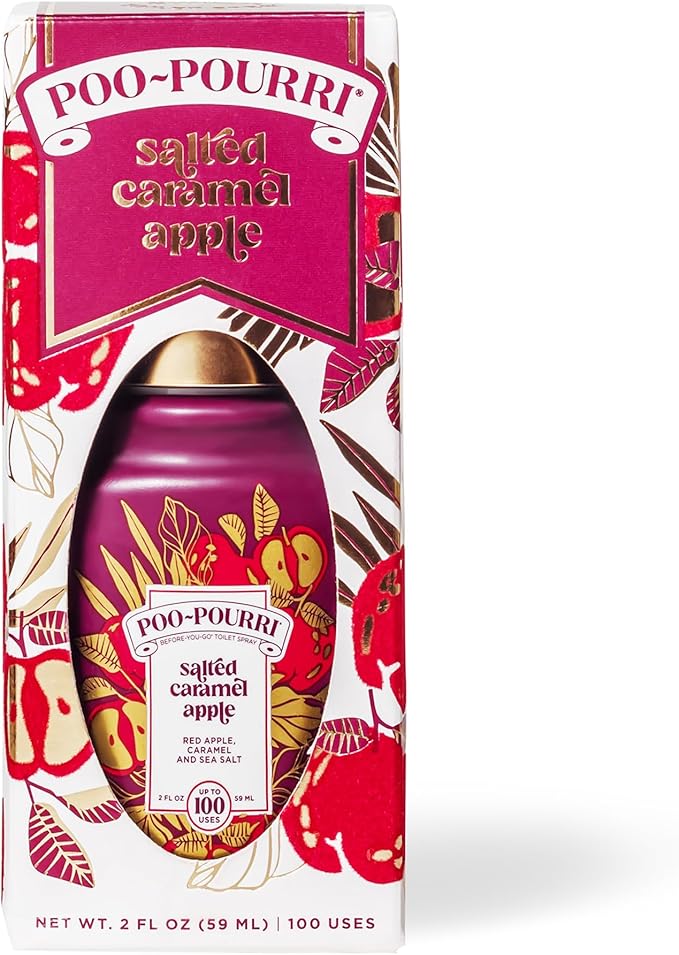 Poo-Pourri Before-You-Go Toilet Spray, Salted Caramel Apple, 2 Fl Oz – Caramel, Red Apple and Sea Salt