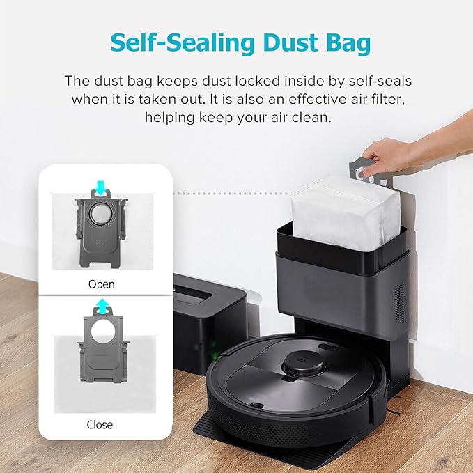 20 Pack Dust Bag Compatible with Roborock Q7 M5+, Q10 S5+/Q10 X5+, S8 Pro Ultra, S8+, Q7 Max+, Q8 Max+, Q5 Max+, Q5+, Q5 Pro+, S7 Max Ultra, S7 MaxV Ultra, Q7+ Vacuum Cleaner,3L Disposable Bag