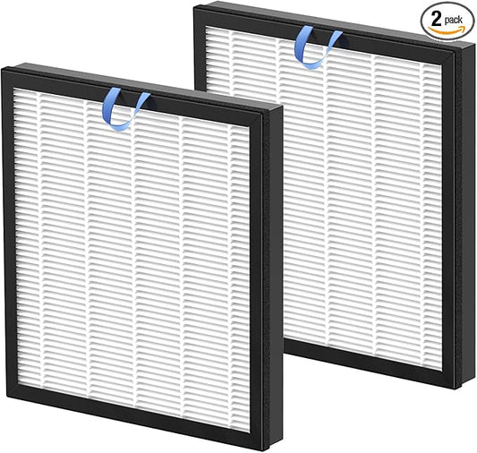 2 Pack Vital 100S Replacement Filter for LEVOIT Vital 100S Air Purifier, 3-in-1 Vital 100s Hepa Filter and High-Efficiency Activated Carbon Filters, Replace Part #Vital 100S-RF, White