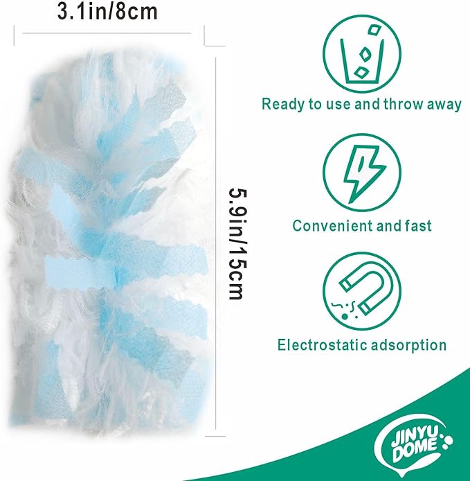 JINYUDOME Disposable Duster Refills Heavy Duty Dusters Refills,S wiffer Cleaning Dusters,20 Unscented Dusters…
