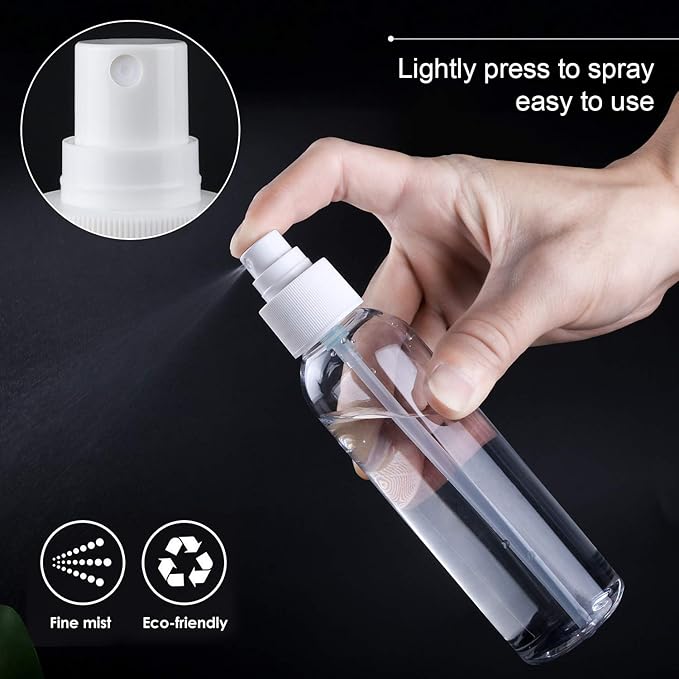 TRENDBOX 6 Pack Empty Transparent Plastic Fine Mist Spray Bottle (6 Pack - 120 ml)