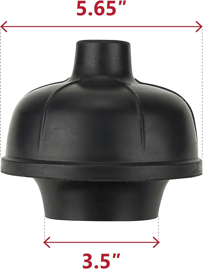 SteadMax Rubber Toilet Plunger, Double Thrust Force Cup, Heavy Duty, Commercial Grade with 18” Wood Handle (Pack of 3)