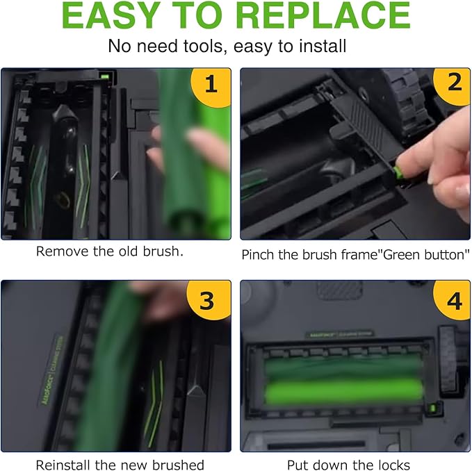 2 Set Replacement Roller Brushes for iRobot Roomba E & I & J Series e5 e6 e7 i1 i1+ i2 i3 i3+ i4 i4+ i6 i6+i7 i7+ i8 i8+ j6+ j7 j7+,Combo i5 i5+j5 j5+ Vacuum Cleaner