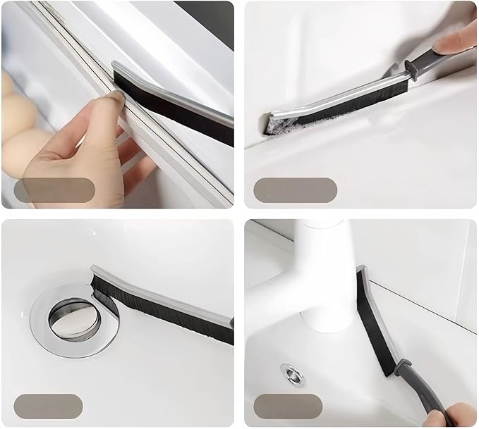 5pcs Crevice Cleaning Brush, Multifunctional Gap Brush for Cleaning Dead Corners Bathroom, Kitchen, Window, Multifunctional Gap Brush, Kitchen, Window, Faucet, Window or Sliding Door Track