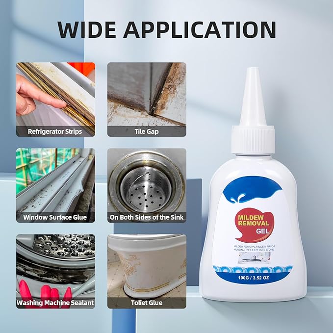 G · PEH Home Remover Gel, 2 Pack Washing Machine Cleaner Home Cleaner Gel or Washing Machine, Refrigerator Strips, Cleaner For Tiles Grout Sealant Bathroom for Home Sink, Showers, Kitchen - 7Fl Oz