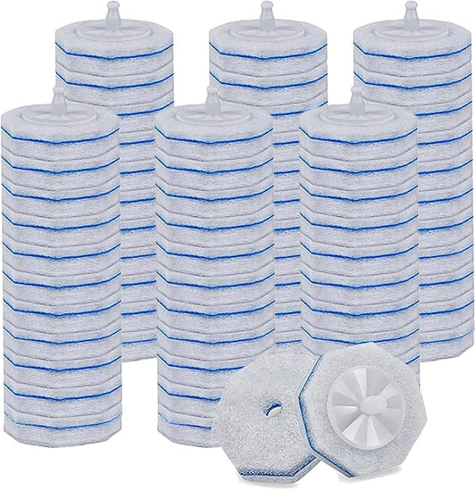 60 Counts Upgraded Disposable Cleaner Wand Brush Heads - Compatible with Clorox Toilet Bowl Cleaner Wand Refills for Bathroom Cleaning
