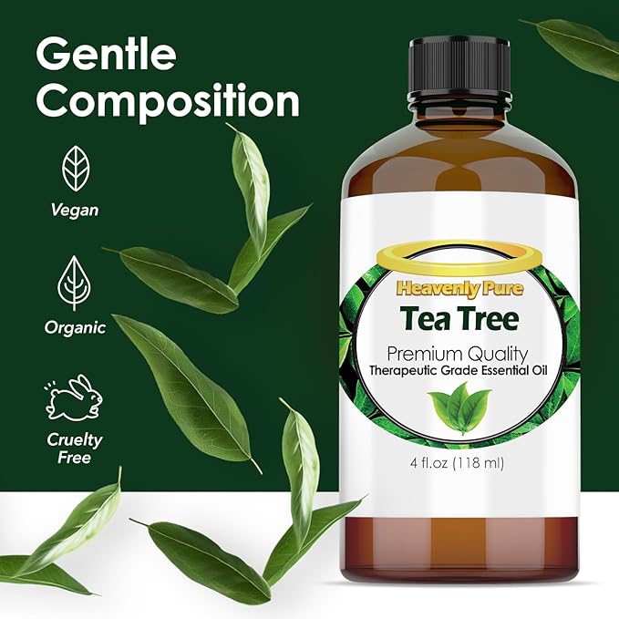Tea Tree Essential Oil 4 oz Bottle for Candle Making, Aromatherapy, Body, Face, Skin and Hair Care - 118 ml - Tea Tree Oil