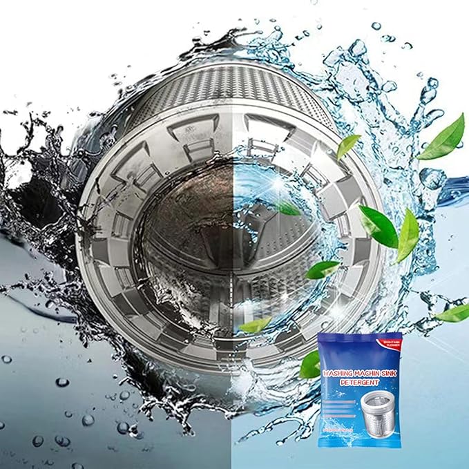 Powerful Stain Remover Washer Tank Cleaner, Washing Machine Deep Cleaner Front Loader Top Load, Heavy Duty Stubborn Stain Cleaner, Household Descaler For Drum, Tub & All Internal Parts (1PC)