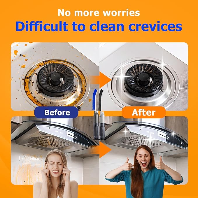 Crevice Cleaning Brush, 2025 New Crevice Cleaning Scrub Brush, Multi-purpose Grout Brush for Bathroom, Durable Sink Cleaning Tool for Kitchen, Portable Toilet Cleaning Brush for Home Users (White-1pc)