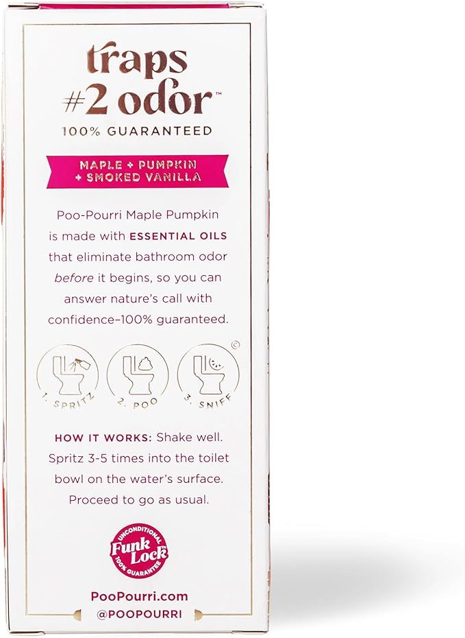 Poo-Pourri Before-You-Go Toilet Spray, Maple Pumpkin, 2 Fl Oz – Maple, Pumpkin and Smoked Vanilla