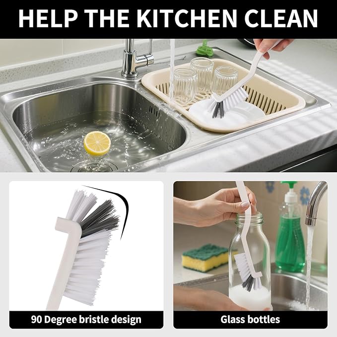 12Pcs Crevice Cleaning Brush, CTEWRT Multifunctional Hard Gap Cleaning Brush Kits, Cleaning Tools for Household Use,Window Tracks,Kitchen,Bathroom,Faucets, and Toilets