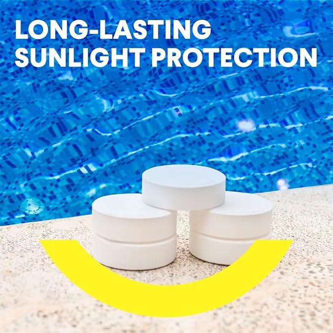 PROFELIZ Chlorine Tablets 3 Inch for Swimming Pools, Kills Bacteria and Stops Algae, Slow Dissolving,Individually Wrapped,Pool Chlorine Tablets,4lbs