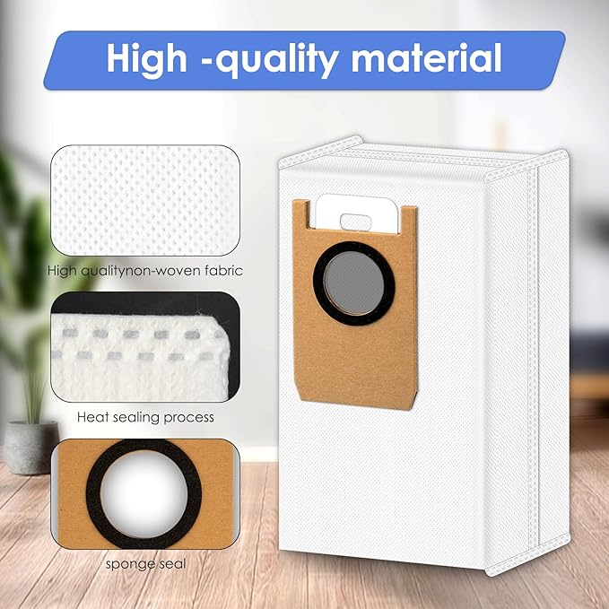 (15 Pack) Omni S1 Pro Replacement Dust Bags Compatible With Eufy Robot Vacuum Omni S1 Pro Self Empty Station, Filter Bags for Robot Vacuum