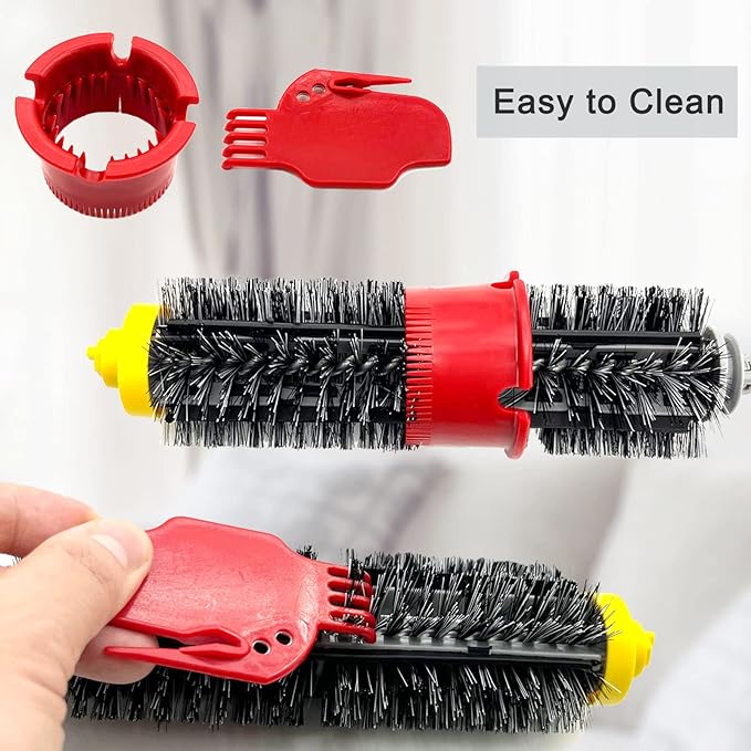 CauYien Roomba Replacement Brush Compatible with iRobot Roomba 600 and 700 Series 614 620 630 635 640 645 650 655 660 675 680 690 695 760 770 780 Vacuum Cleaner,3 Sets Bristle & Flexible Beater Brush