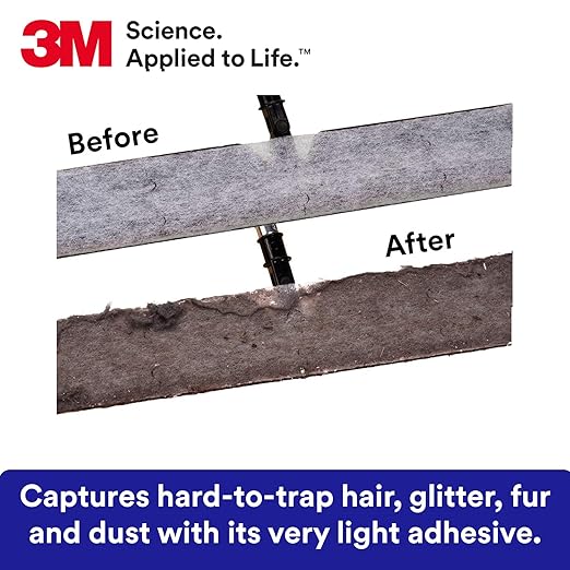 3M Easy Trap Sweep and Dust Sheets, 1 Roll of 60 8" x 6" Sheets, Disposable Easy Sweep Floor Duster, Picks Up 8x More Dirt, Dust, Sand, Hair, Works on Dry or Wet Surfaces, Hardwood Floors, 59152W