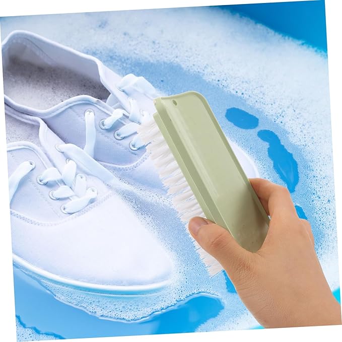 1set Multi Functional Cleaning Brush for Home Laundry Light Green for Stains Garments Durable Material Easy to Store Portable Design 2pcs