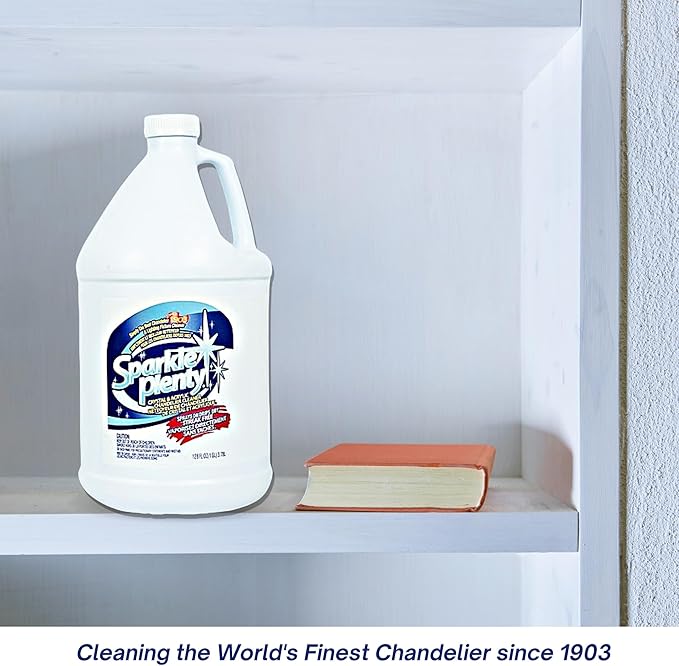 Sparkle Plenty Chandelier Cleaner Drip Dry Spray No Wipe - Dust Remover & Streak Free Glass Cleaner Spray for Chandelier Crystals &Window Screen Surface - Household Cleaning Supplies(1 Gallon, 2 Pack)