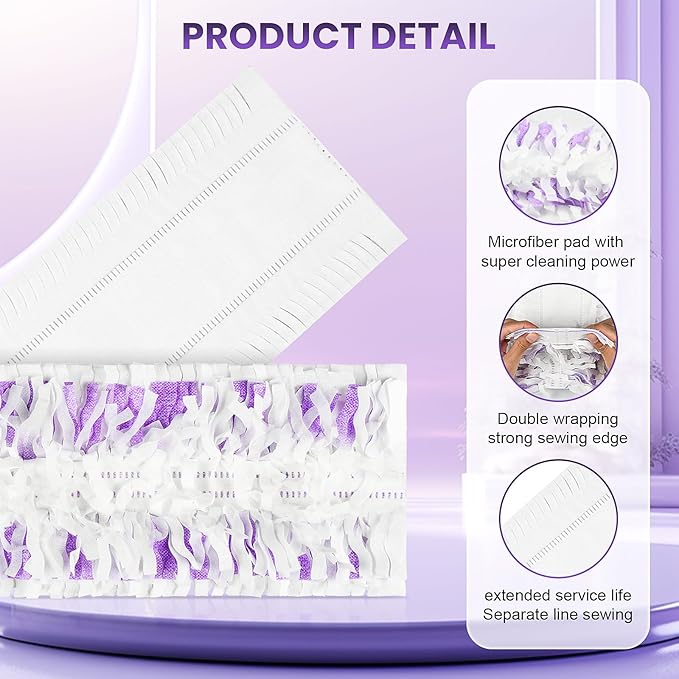 12 Pack Power Mop Refills Compatible with Swiffer Power Mop, for Swiffer Power Mop Refill, for Floor Cleaning, Unscented
