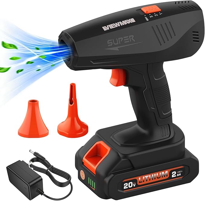 Viewmax Cordless Electric Air Duster - Mini Blower Compatible with Makita 18V Battery, 150,000RPM Compressed Air Duster with Brushless Motor, 20V Rechargeable Dust Cleaner for Keyboard, Computer, Car