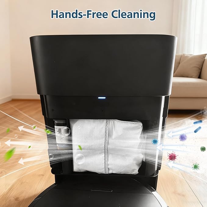 16 Dust Bags for ECOVACS DEEBOT X9 PRO OMNI, X8 PRO OMNI, T80 OMNI, T50 MAX PRO, T50 PRO, T50 OMNI, T30C OMNI, and for Yeedi M14 S14 S16 Plus Robot Vacuum, 3L Activated Carbon Bags Replacement