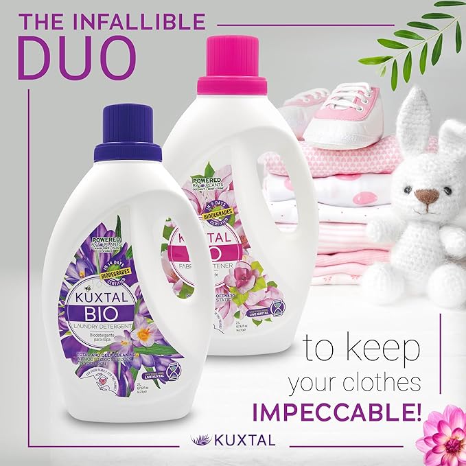 Fabric Softener 1-Pc & Liquid Laundry Detergent 2-Pc (202.8 fl oz) Biodegradable & Eco-Friendly And Natural Extracts, Its Cleaning (Mix liquid)