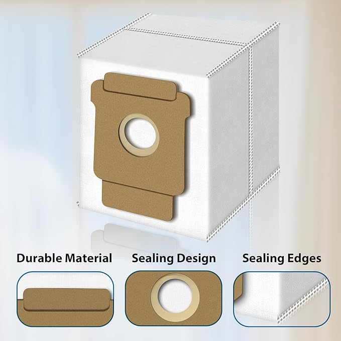 Dirt Disposal Bags Compatible with iRobot Roomba Essential Vac 2 Q0520,105 Vac,105 Combo, 104 Combo, Plus 405/Plus 505 Combo, Max 705 Vac, Replacement Dust Bags Vacuum Cleaner Parts