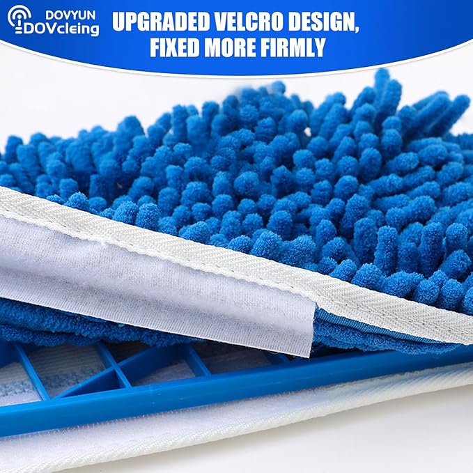 Dovcleing 2 Pack Microfiber Mop Refills Compatible with O-Cedar Dual-Action Flip Mop Resuable Replacement Mop Heads for Dry & Wet Use