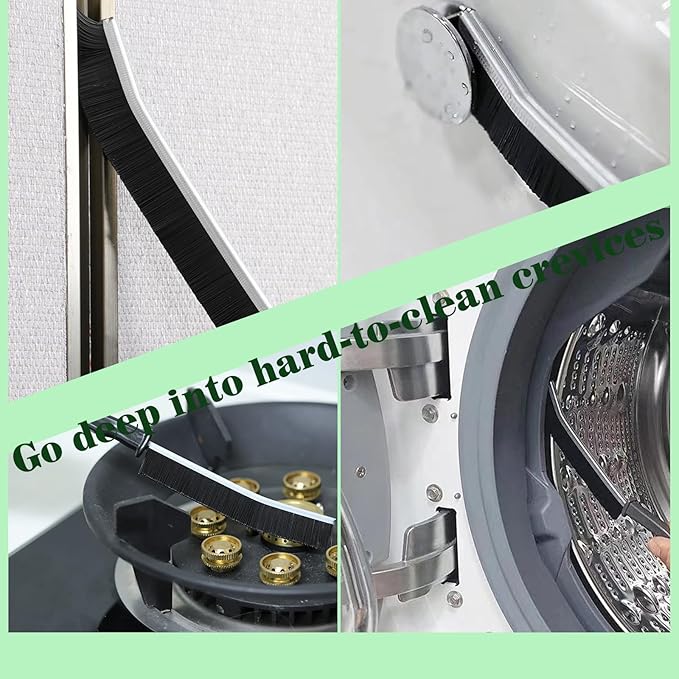 Hard Bristle Crevice Cleaning Brush for Small Spaces Cleaning, Thin Gap Cleaning Tool to Clean The Dead Corners for Kitchen Surfaces, Bathroom, Windows Sill Groove, Tiles, and Faucets, 10pcs Mixed