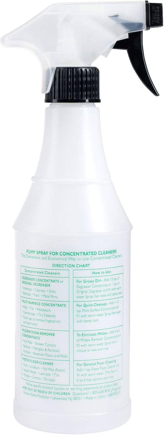 STANLEY HOME PRODUCTS Degreaser Concentrate PLUS Easy-To-Use Spray Bottle – Removes Stubborn Grease & Grime - Multipurpose Cleaner for Home & Commercial Use