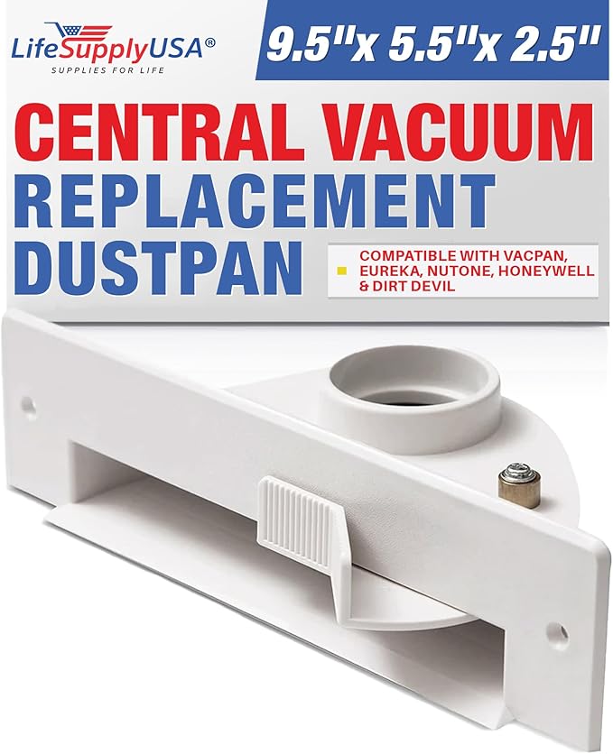 LifeSupplyUSA Central Vacuum Automatic Vac Dust Pan Sweep Inlet Valve White