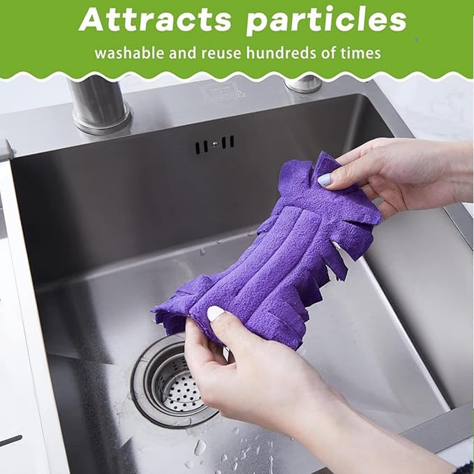 360° Electrostatic Duster Refills — The Sustainable Choice for a Home, Duster Refills Reusable, Duster Refills Washable for Hand Duster, with Microfiber Dusting Heads (10 Refills)