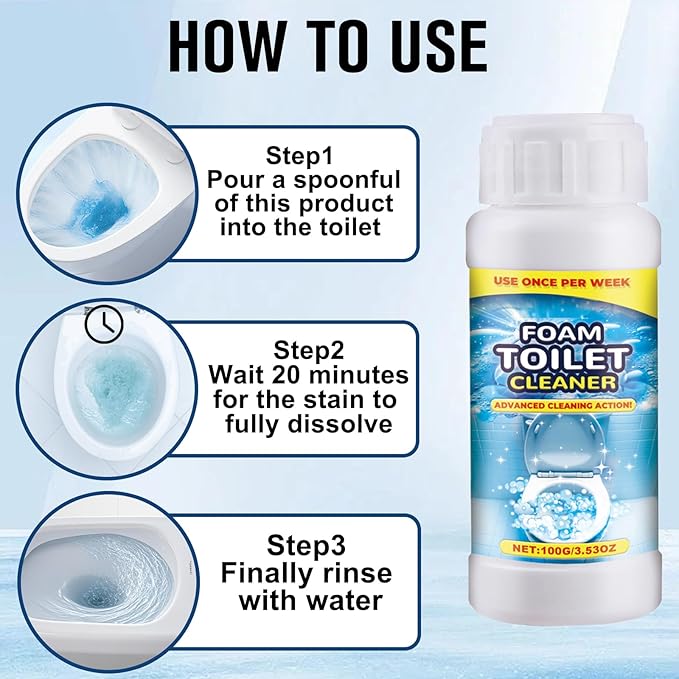 Foam Toilet Cleaner,New Powerful Toilet Bowl Cleaner,Advanced Bathroom Cleaner for Home,Powerful Instant Bowl Cleaners for Toilets Squatting Pans