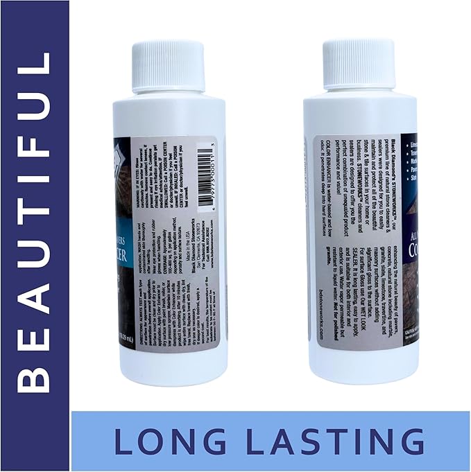 Color Enhancer Sealer for All-Natural Stone and Pavers. Marble, Travertine, Limestone, Granite, Slate, Concrete, Grout, Brick, Block. (Trial/Trial)