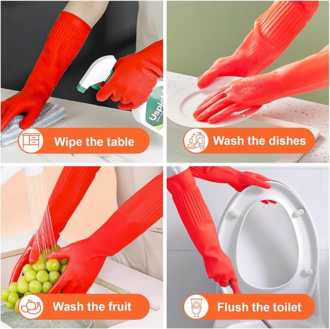 North Tower Long Dishwashing Gloves Length Rubber Reusable Resistant Platos Nitrile,Dishwashing Gloves