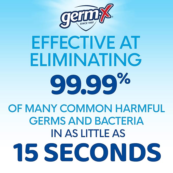 Germ-X Original Hand Sanitizer, 2 Fl Oz (Pack of 6), Less Drying Moisturizing Gel with Vitamin E, No Rinse Formula, Display Pack, Mini Travel Size for On-The-Go
