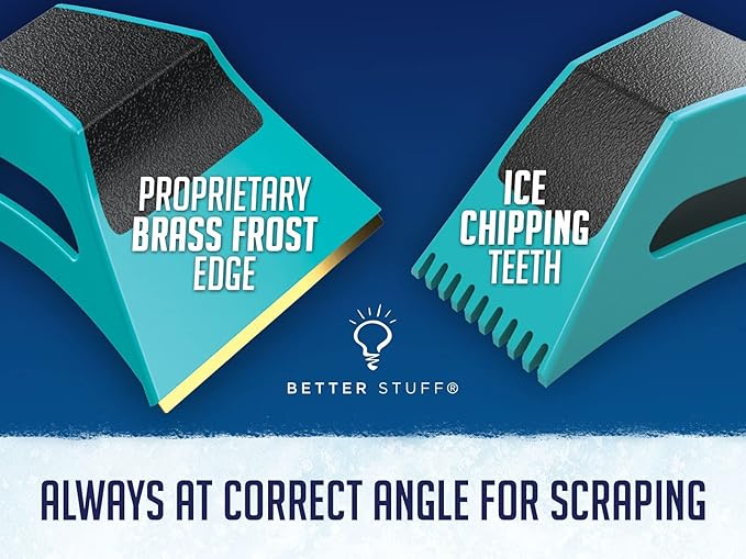 The Better Ice Scraper for Car Windshield | Fast, Efficient, Ergonomic | Magically Remove Ice and Frost from Auto Window | Patented Shape Shifting Technology | Durable Brass Edge | Compact | Pack of 1