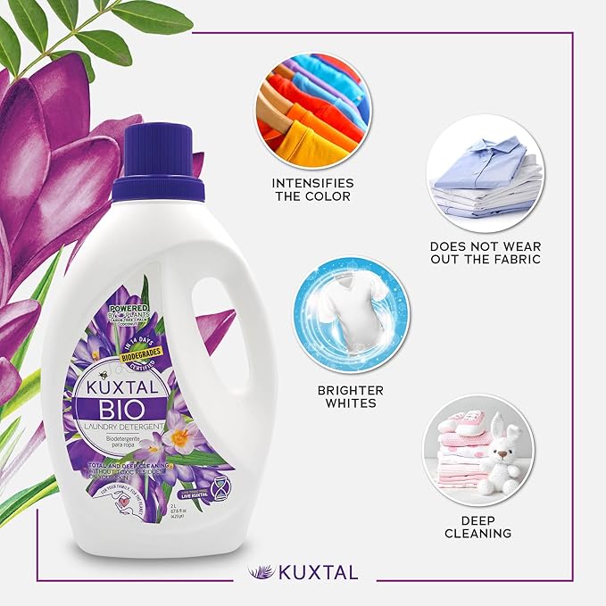 Fabric Softener 1-Pc & Liquid Laundry Detergent 2-Pc (202.8 fl oz) Biodegradable & Eco-Friendly And Natural Extracts, Its Cleaning (Mix liquid)